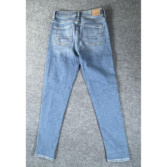 American Eagle Jeans Womens 0 Long Blue Tom Girl Stretch Light Wash Tag - Picture 2 of 11